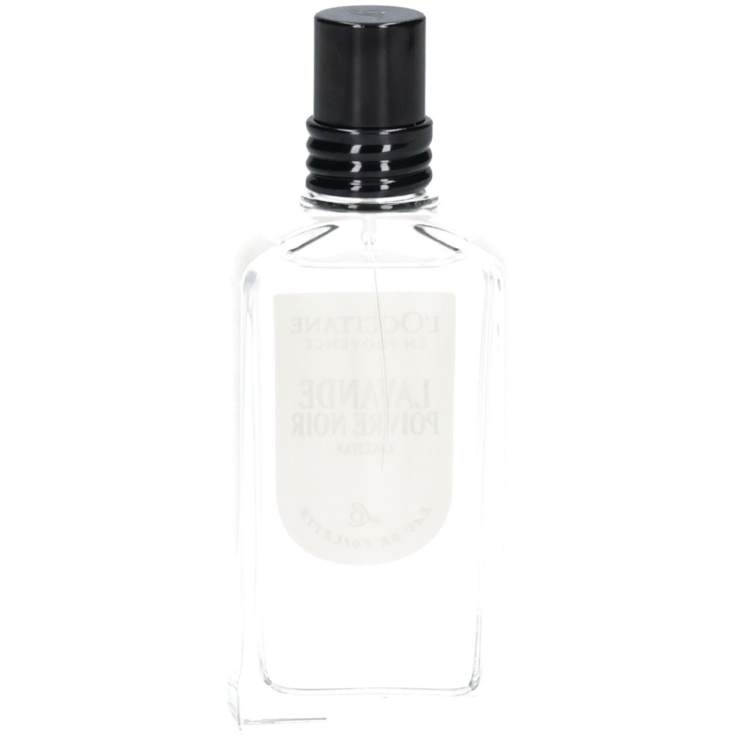 Vista posteriore del flacone L'OCCITANE Eau de Toilette Lavande Poivre Noir.