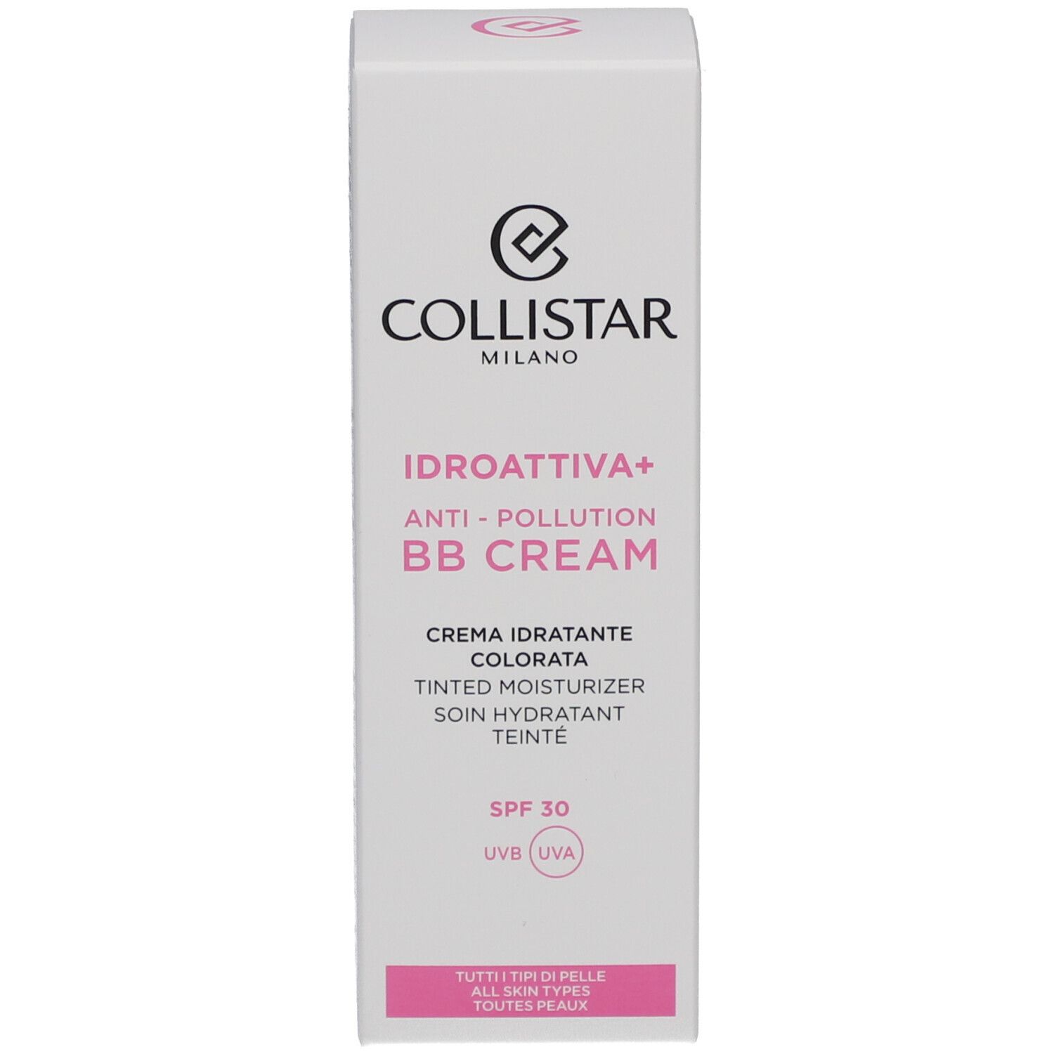 Confezione crema BB. Collistar Idroattiva+ Anti-Pollution. SPF 30. Per tutti i tipi di pelle.