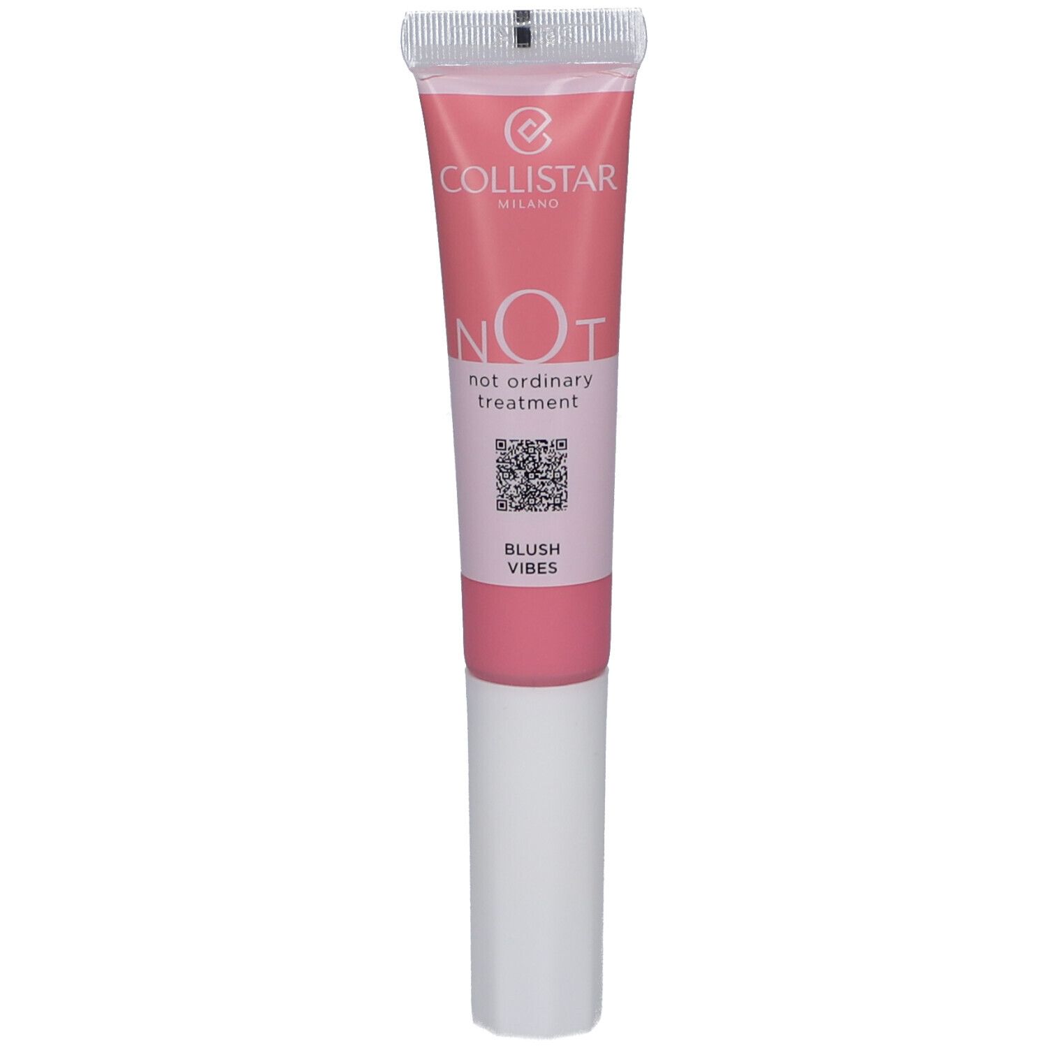 Tubo rosa con applicatore bianco. Testo: Collistar, NOT, Blush Vibes.