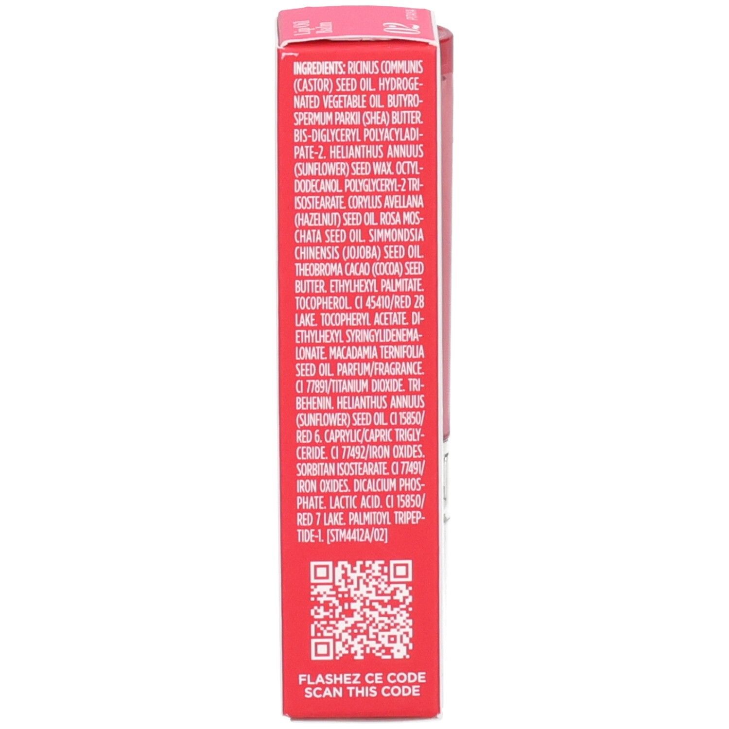 Clarins Lip Oil Balm 02, retro della confezione con ingredienti.