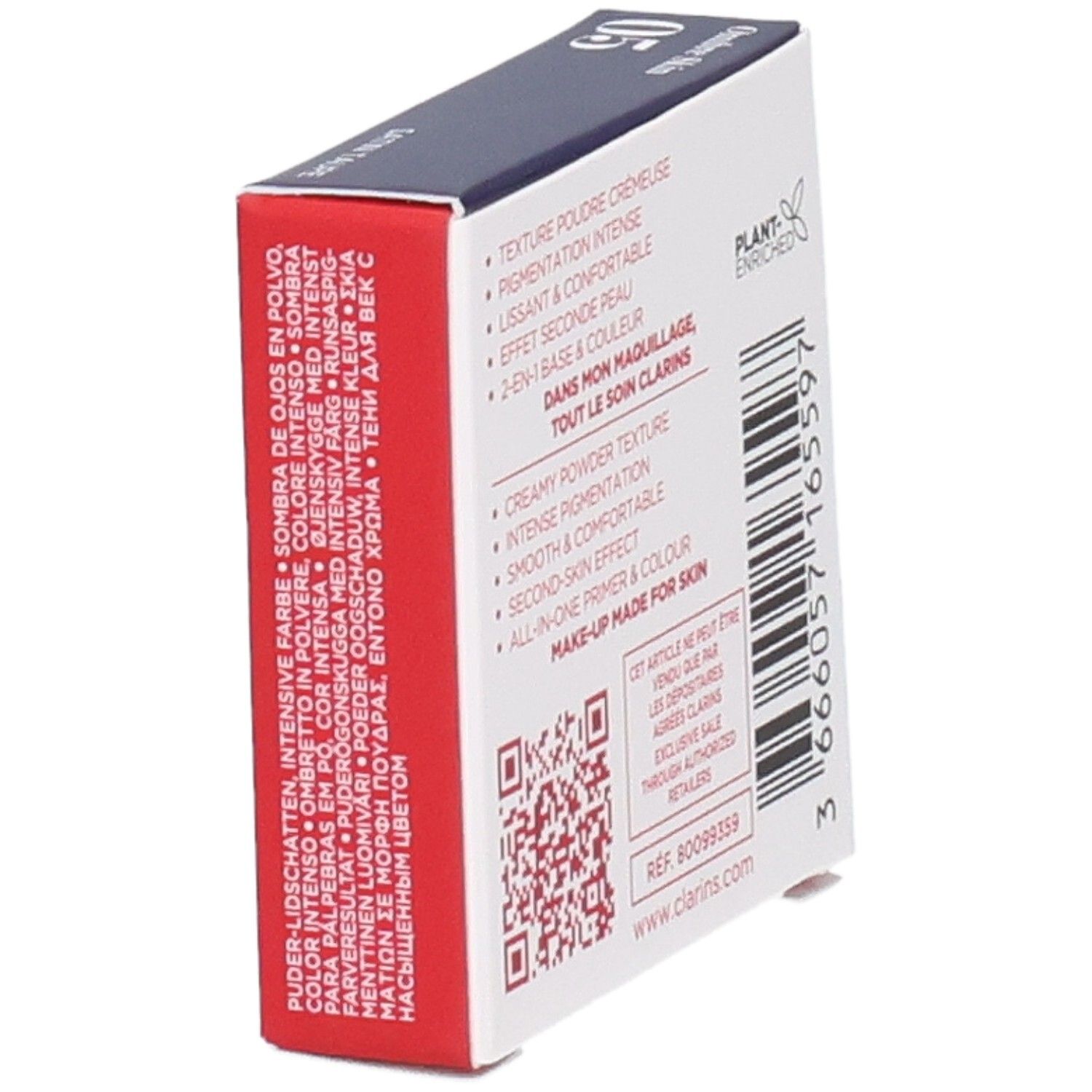 Clarins Ombre Skin ombretto 05 Satin Taupe, vista laterale della confezione.