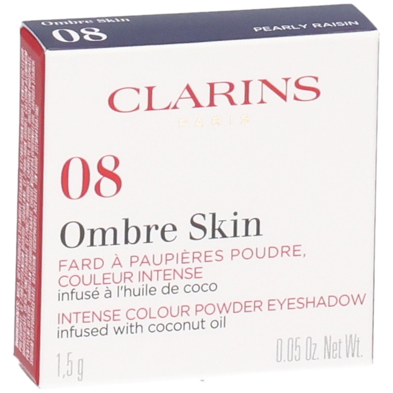 Ombre Skin Clarins ombretto, colore 08 Pearly Raisin, 1,5g.