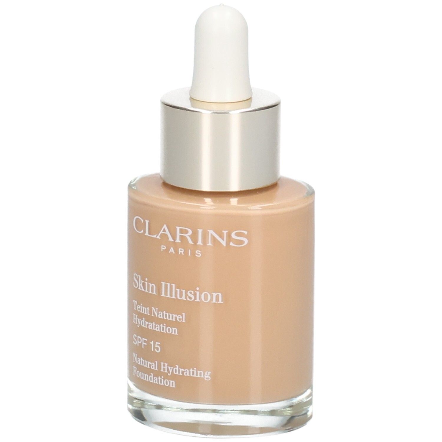 Clarins Skin Illusion Foundation, 112,3N. Flacone in vetro con contagocce. SPF 15.