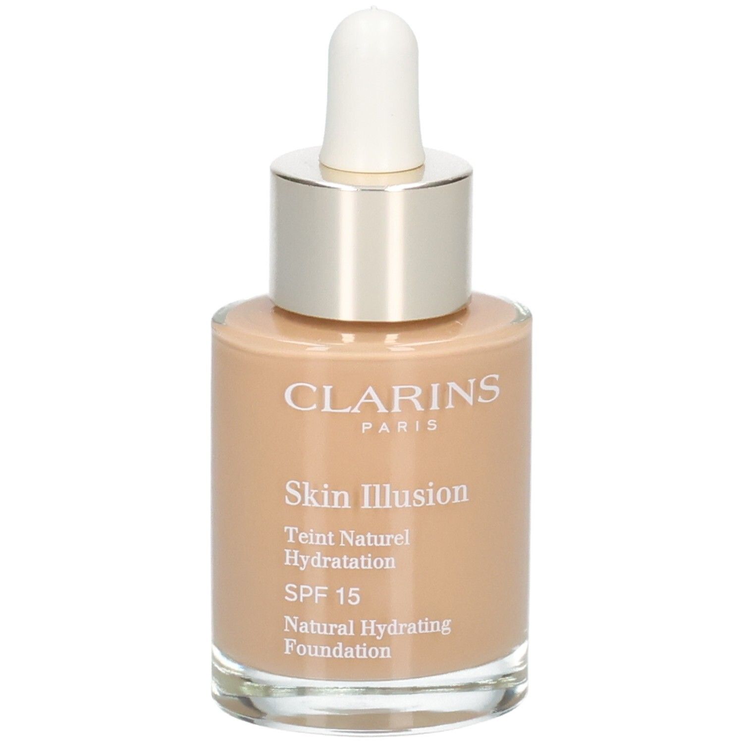 Clarins Skin Illusion Foundation, 112,3N. Flacone in vetro con contagocce. SPF 15.