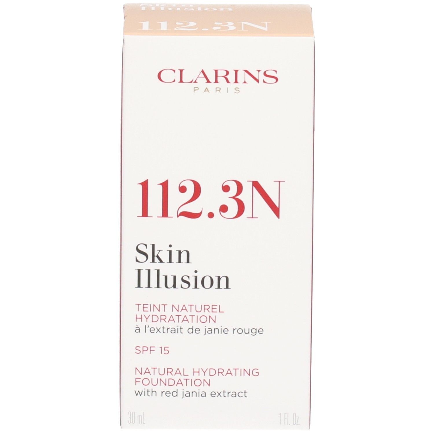 Clarins Skin Illusion Foundation, 112,3N. Confezione. SPF 15.