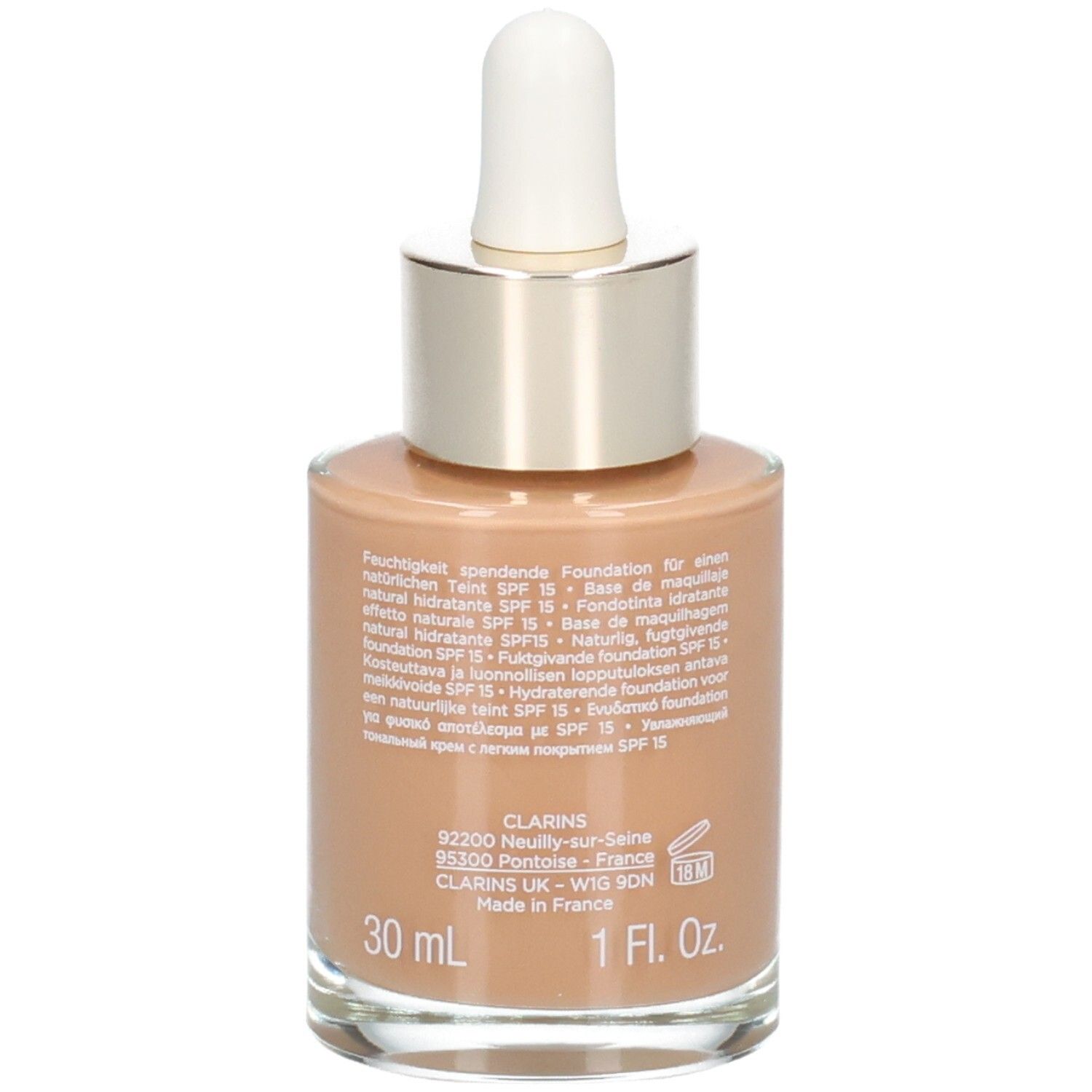Clarins Skin Illusion fondotinta, 30ml, 113 Castagna.