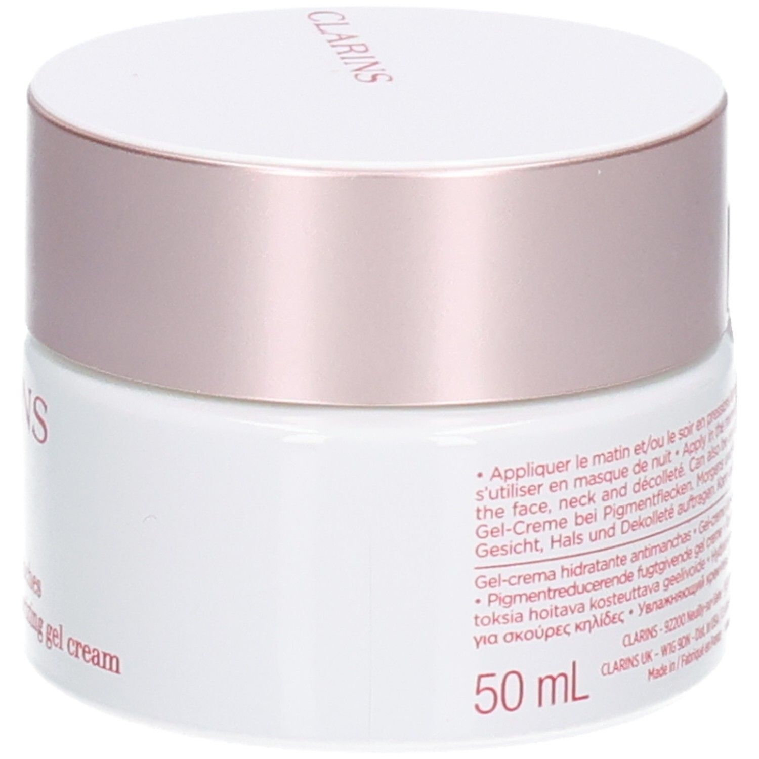 Clarins Bright Plus Gel-crema idratante anti-macchie, 50 ml.