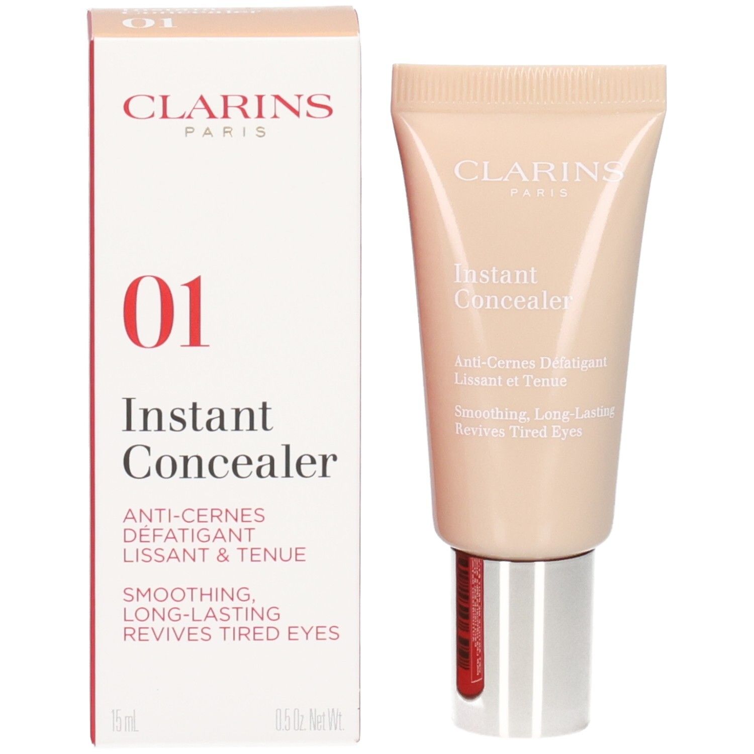 Clarins Instant Concealer 01, tubetto e confezione.