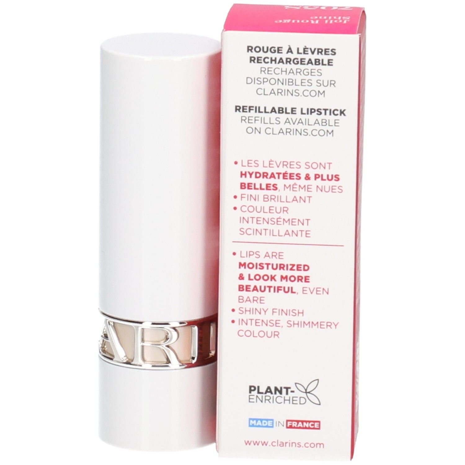Rossetto Joli Rouge Shine 705S Soft Berry Clarins, astuccio ricaricabile con confezione.