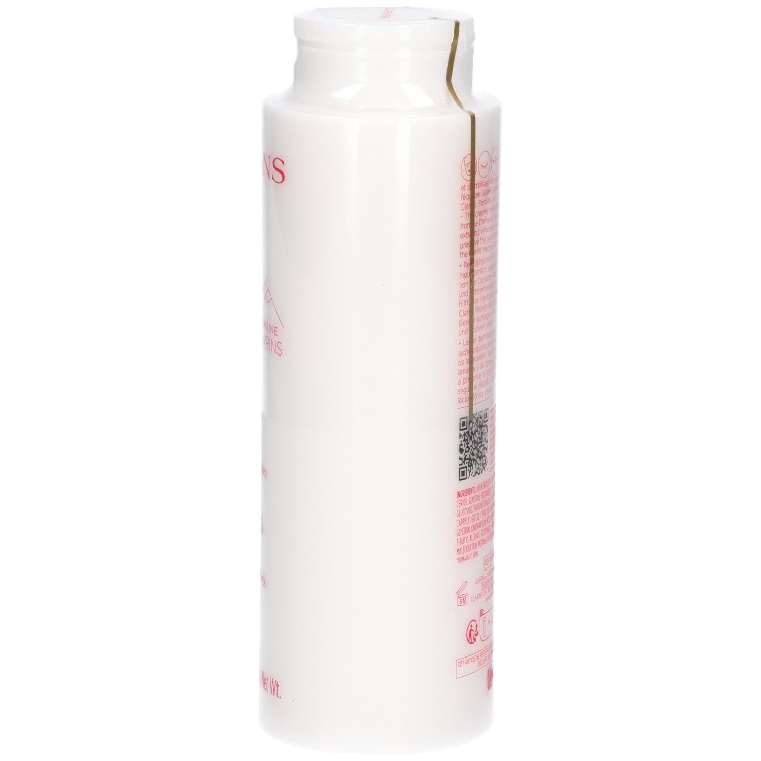 Clarins Lait Velours Demaquillant, 400 ml, vista laterale.