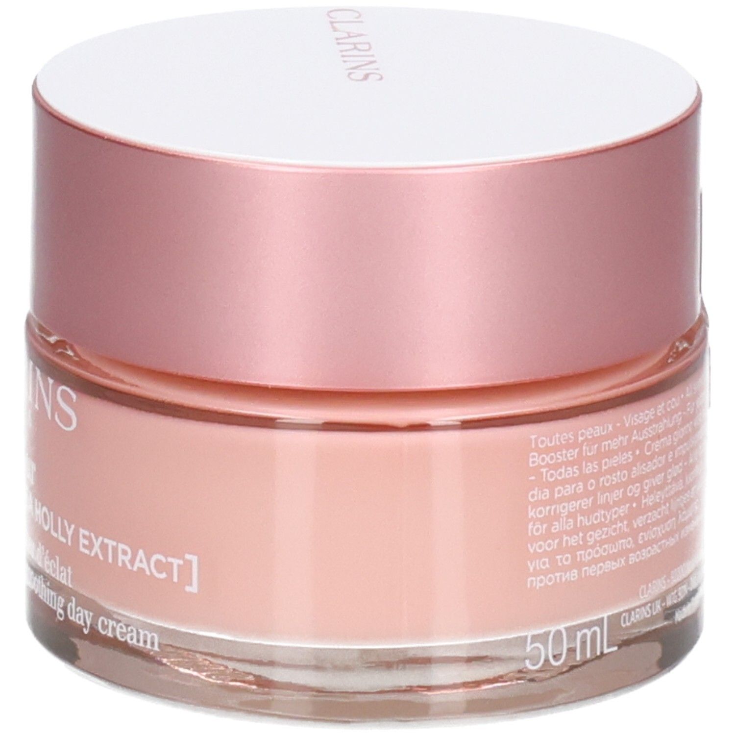 Clarins Multi-Active Crema Giorno con Niacinamide ed Estratto di Sea Holly, per tutti i tipi di pelle.