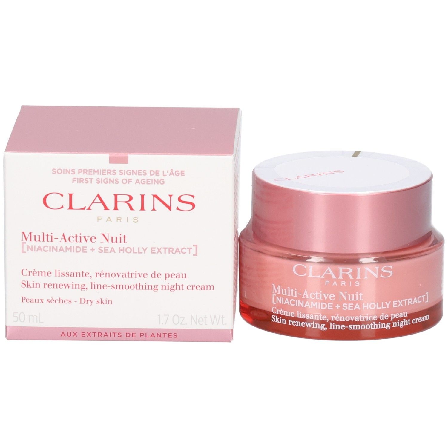 Clarins Multi-Active Nuit crema notte e confezione esterna, 50 ml.