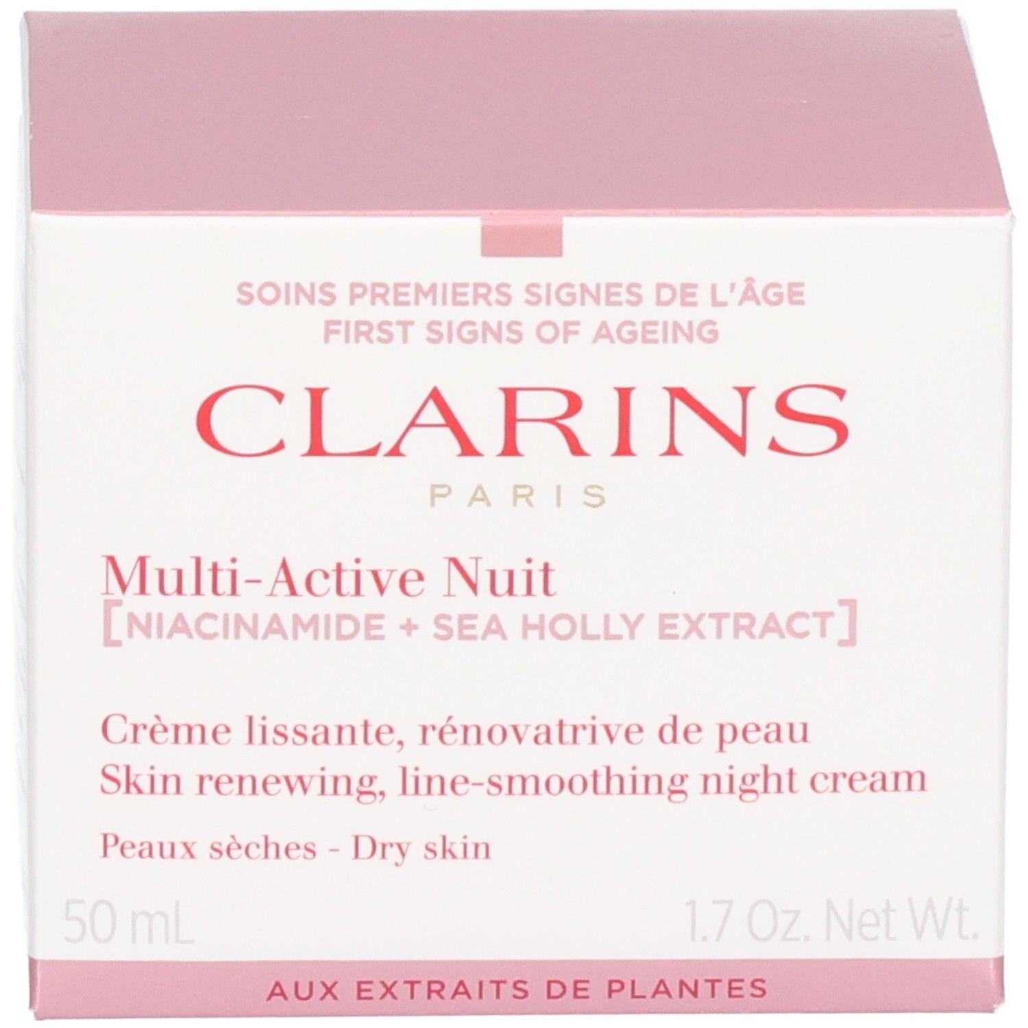 Clarins Multi-Active Nuit crema notte e confezione esterna, 50 ml, per pelli secche.