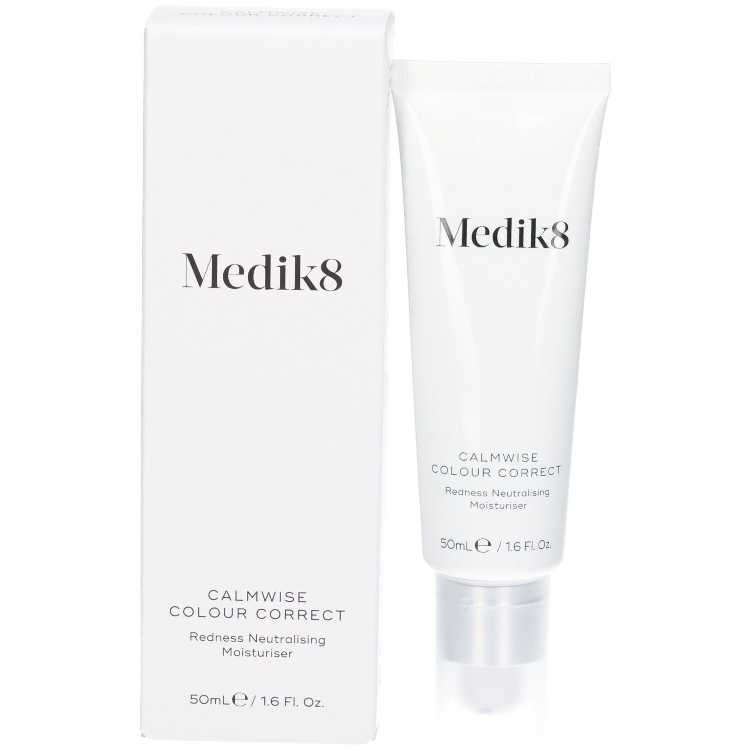 Tubo e confezione Medik8 'Calmwise Colour Correct'. 50ml.