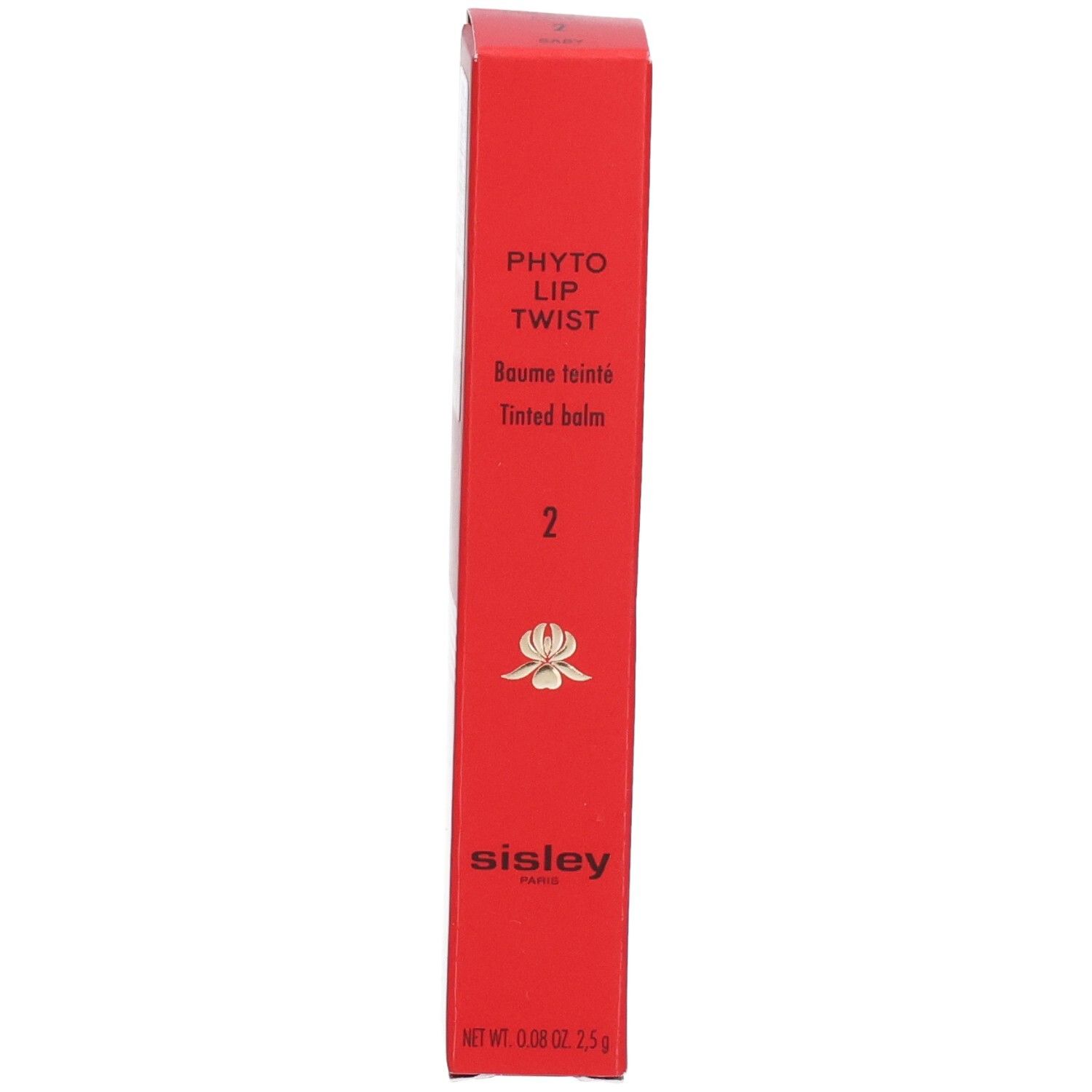 Sisley Phyto Lip Twist N. 2, balsamo labbra colorato in confezione rossa.