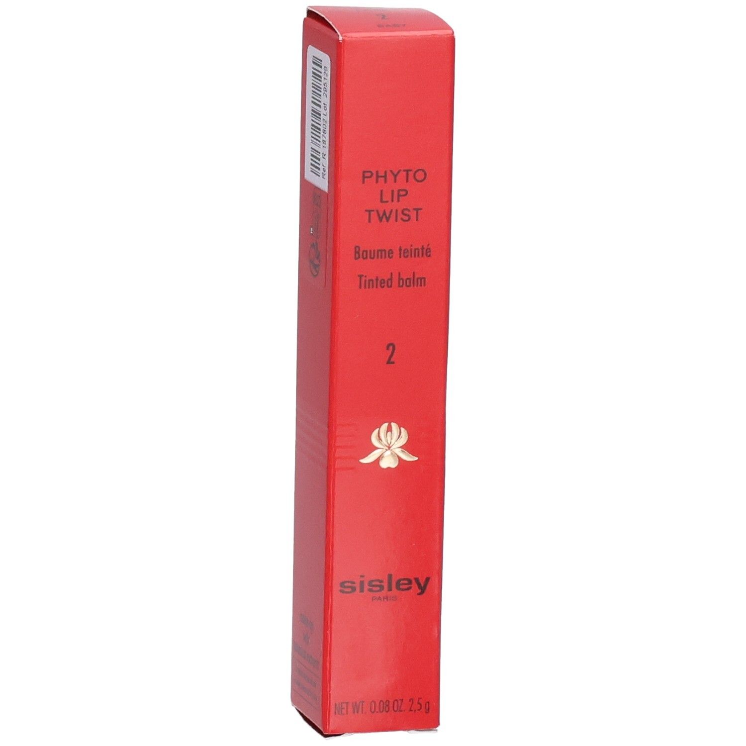 Sisley Phyto Lip Twist N. 2, balsamo labbra colorato in confezione rossa.