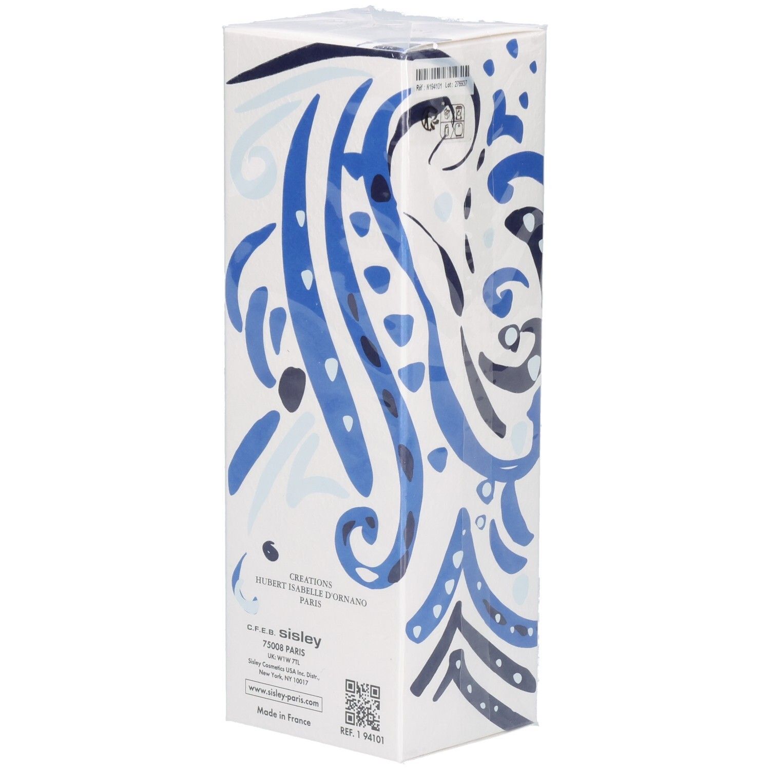 Retro della confezione L'Eau Rêvée d'Ikar con dettagli Sisley Paris.