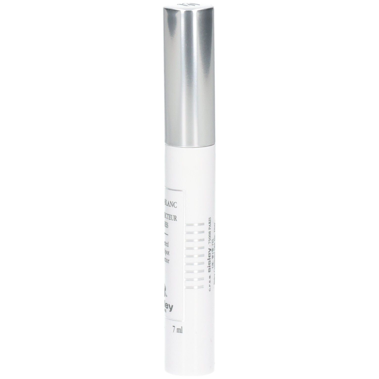 Correttore mirato macchie Sisley Phyto-Blanc in penna con tappo argentato e testo.