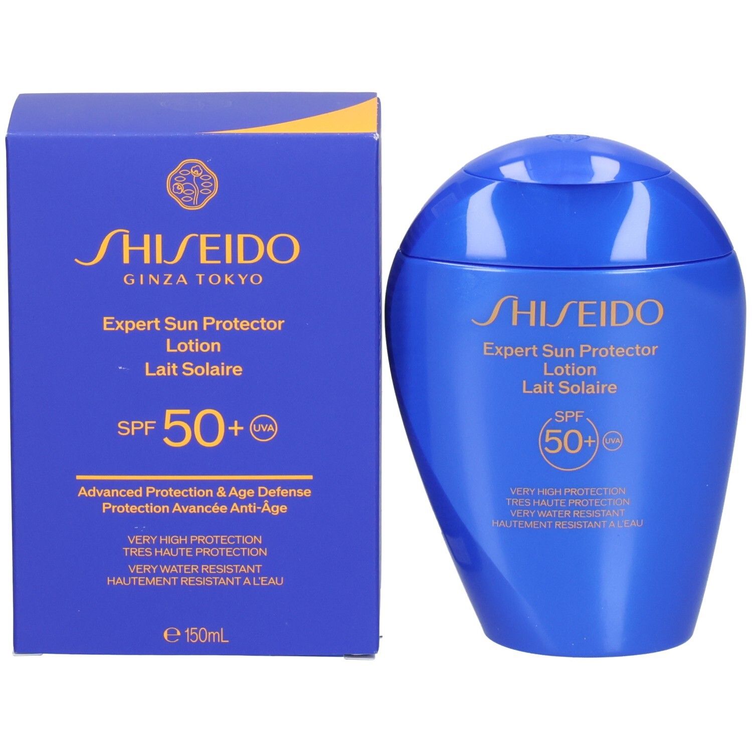 SHISHEIDO Expert Sun Protector Lotion SPF50+ con scatola.