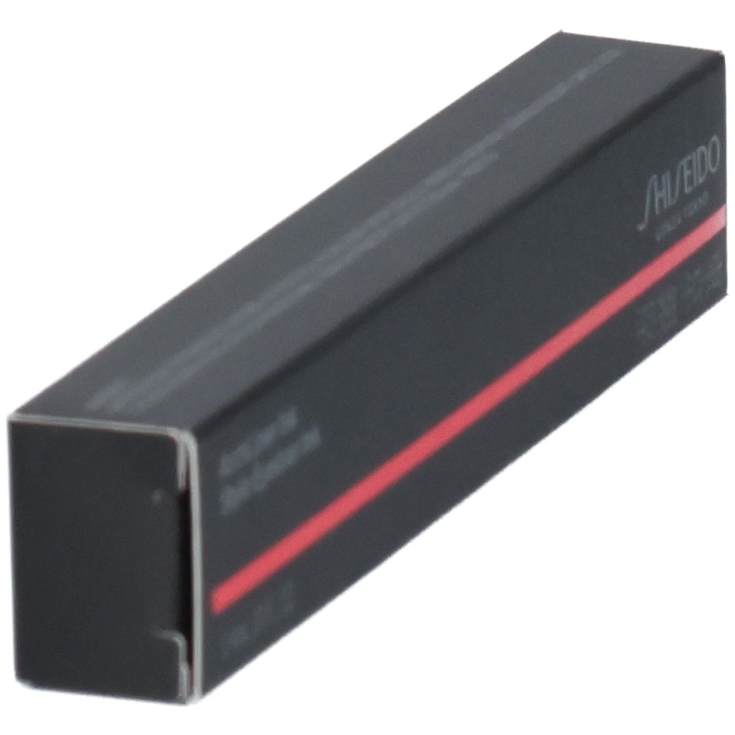 Confezione Shiseido nera con striscia rossa.