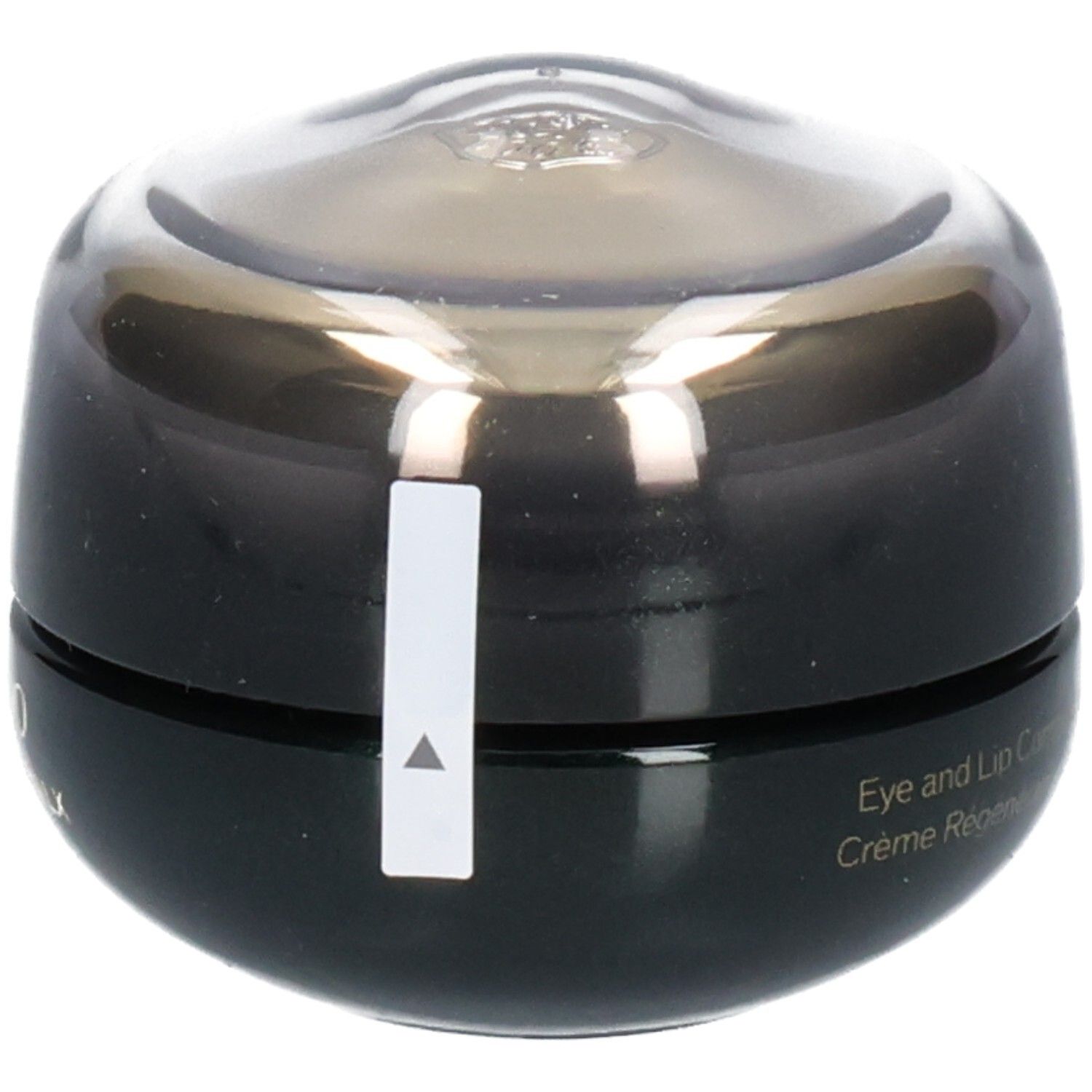 Shiseido Future Solution LX Crema Rigenerante Contorno Occhi e Labbra, vaso nero con etichetta bianca.