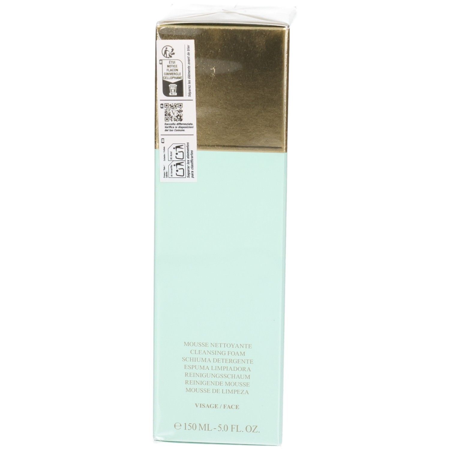 Lato della confezione Valmont Bubble Falls con nome del prodotto e volume.