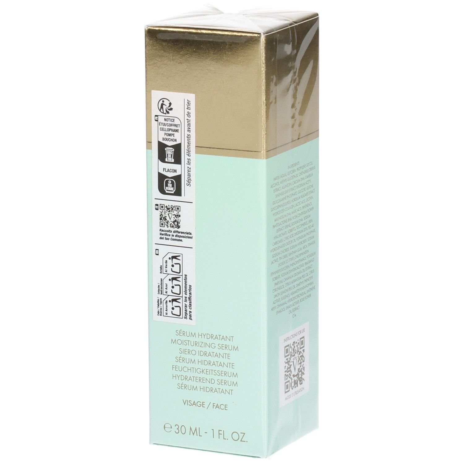 Scatola Valmont Hydra³ Regenetic Serum. Fronte con nome del prodotto e volume.