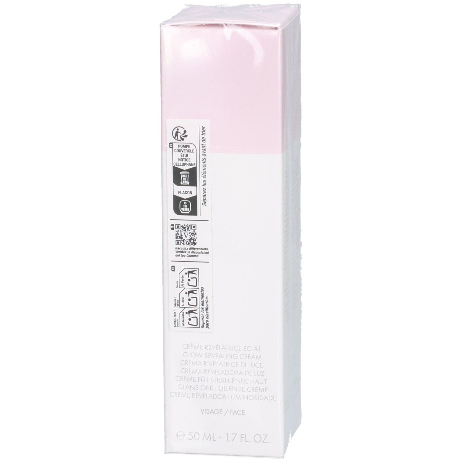 Confezione Valmont LumiCream, lato con sigilli e testo.