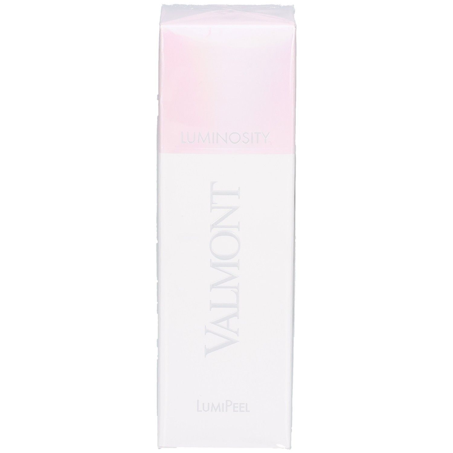 Confezione Valmont LumiPeel con scritta verticale.