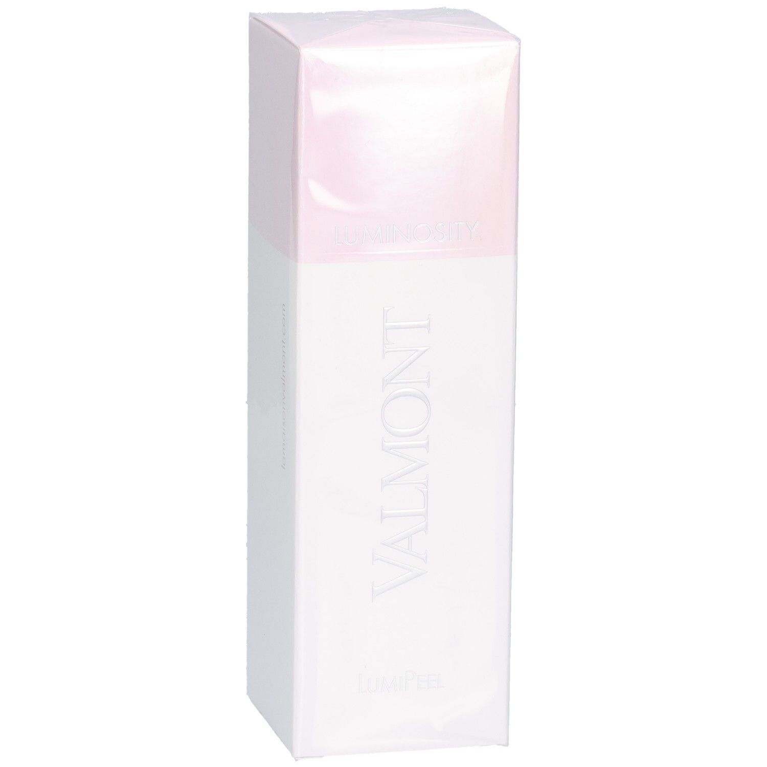 Confezione Valmont LumiPeel con scritta verticale.
