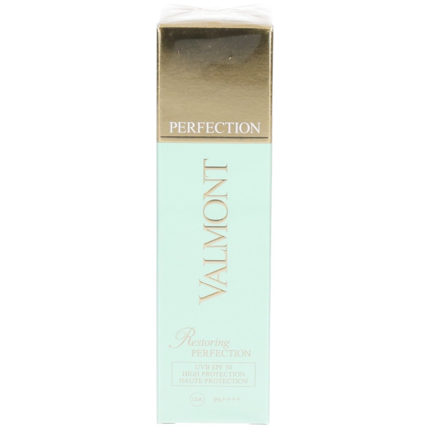 Confezione Valmont Restoring Perfection SPF50 Crema Protettiva, fronte.