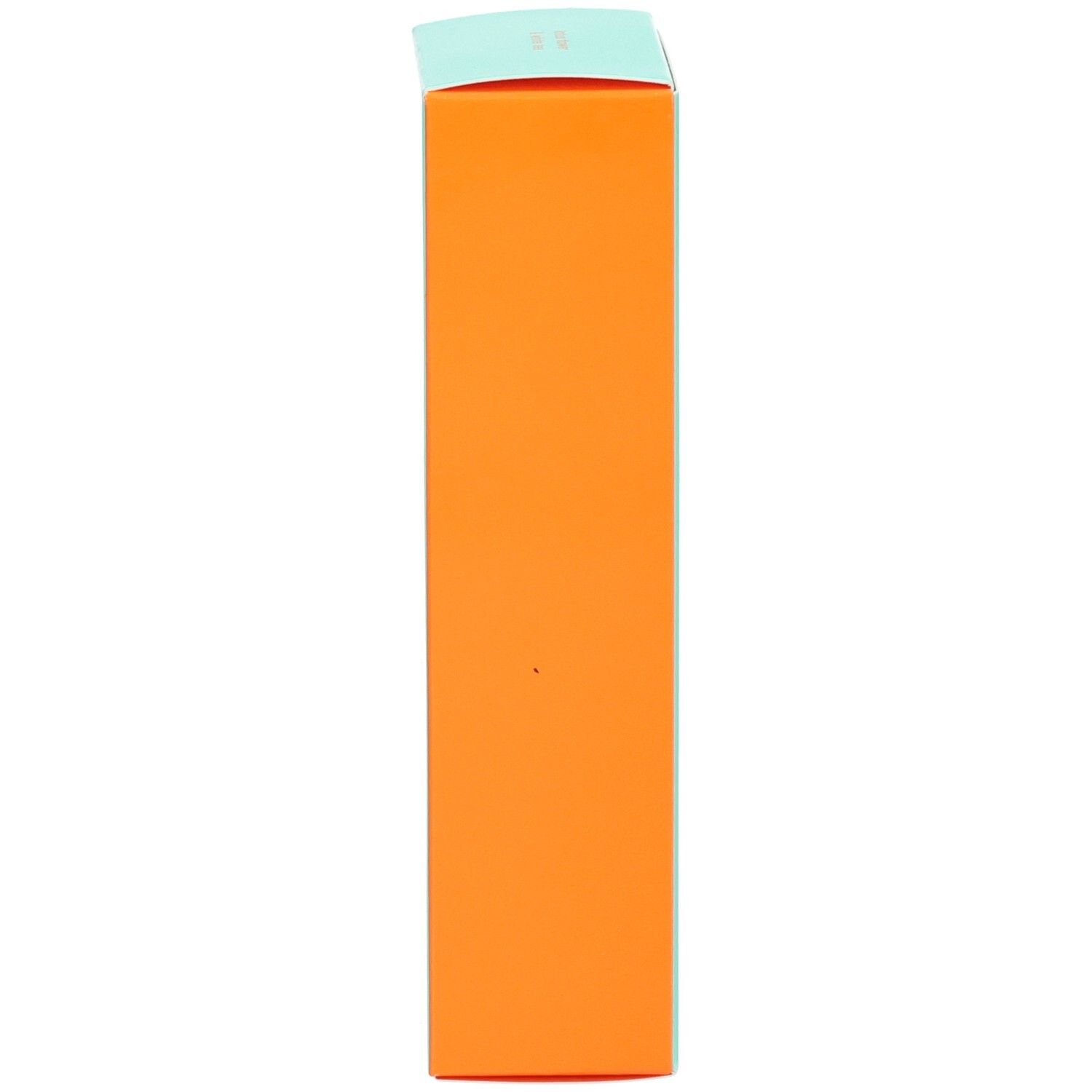 Retro di una scatola di cartone turchese per crema solare viso SPF 50. Contiene ingredienti.