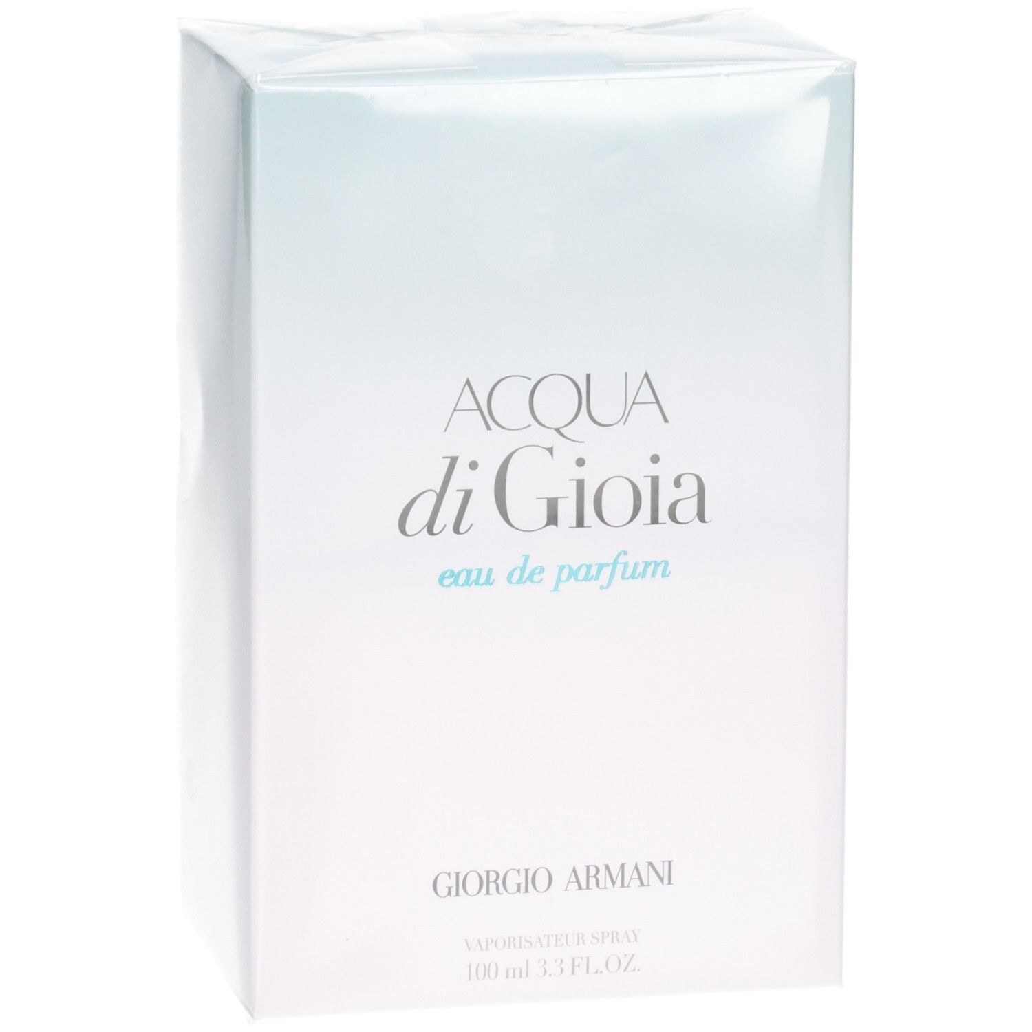 Confezione Giorgio Armani Acqua di Gioia Eau de Parfum, fronte.