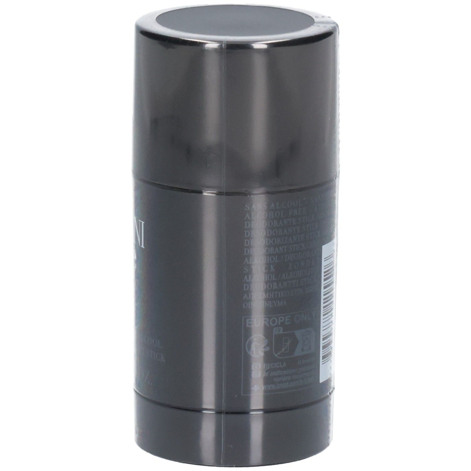 Deodorante stick Armani Code, 75g, vista laterale con testo.