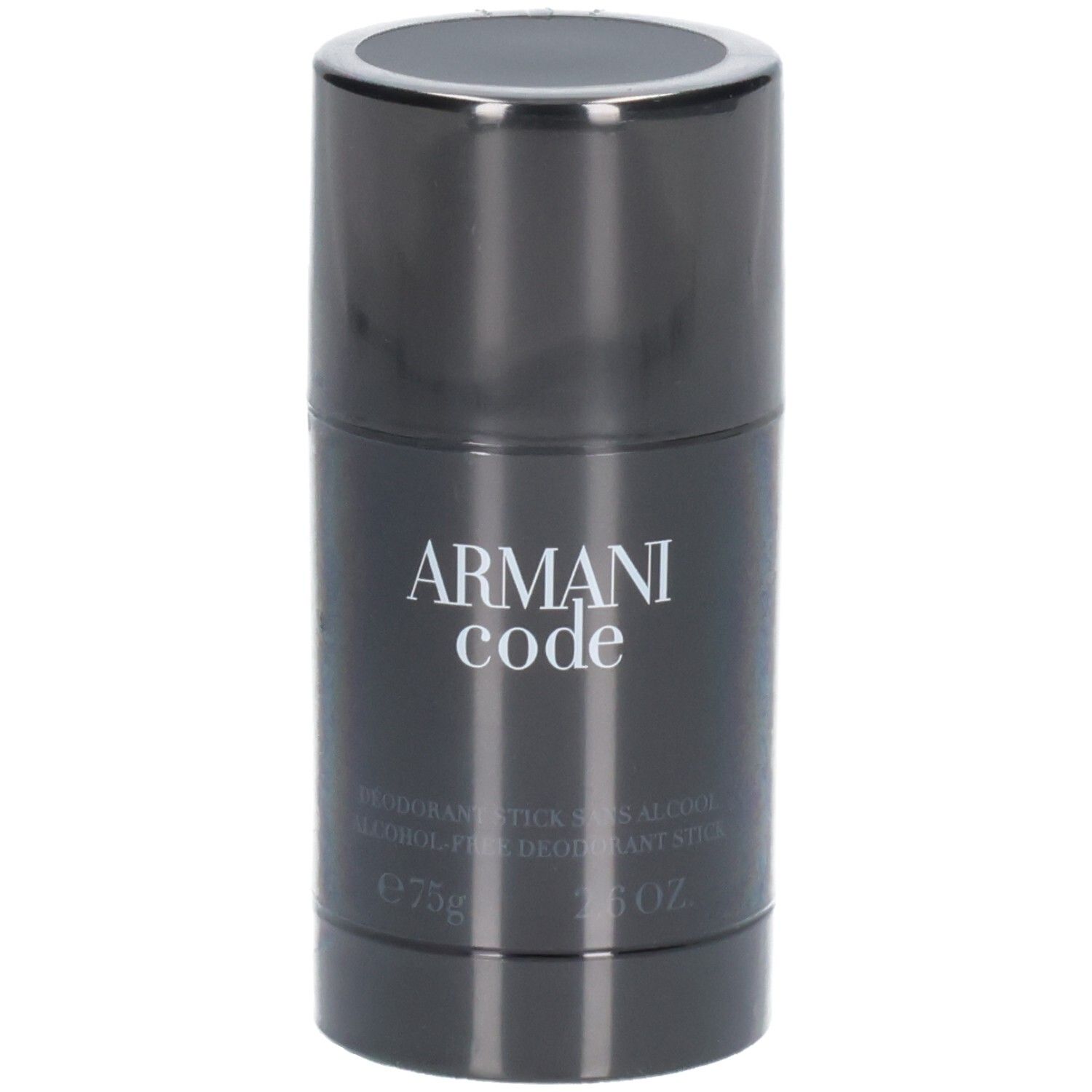 Deodorante stick Armani Code, 75g, vista frontale con dettagli.