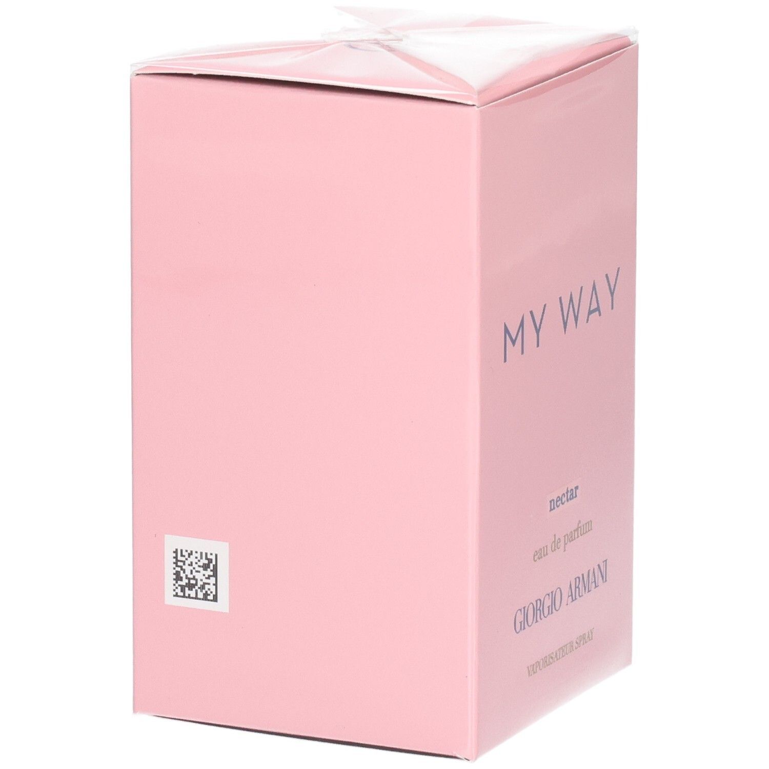 Confezione di Giorgio Armani My Way Nectar Eau de Parfum Vaporisateur Spray con codice QR.