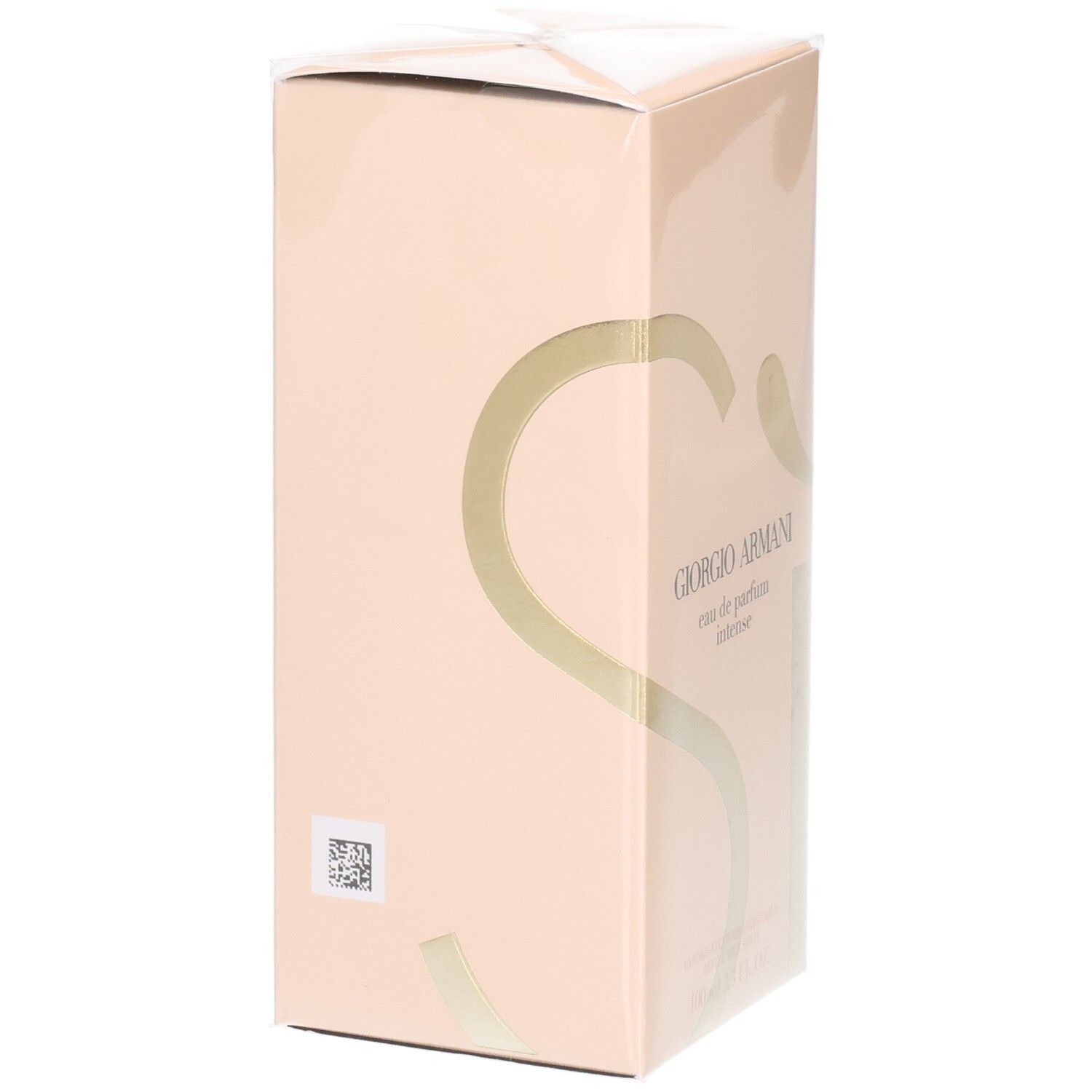 Giorgio Armani Sì Eau de Parfum Intense, 100ml, retro con codice QR.