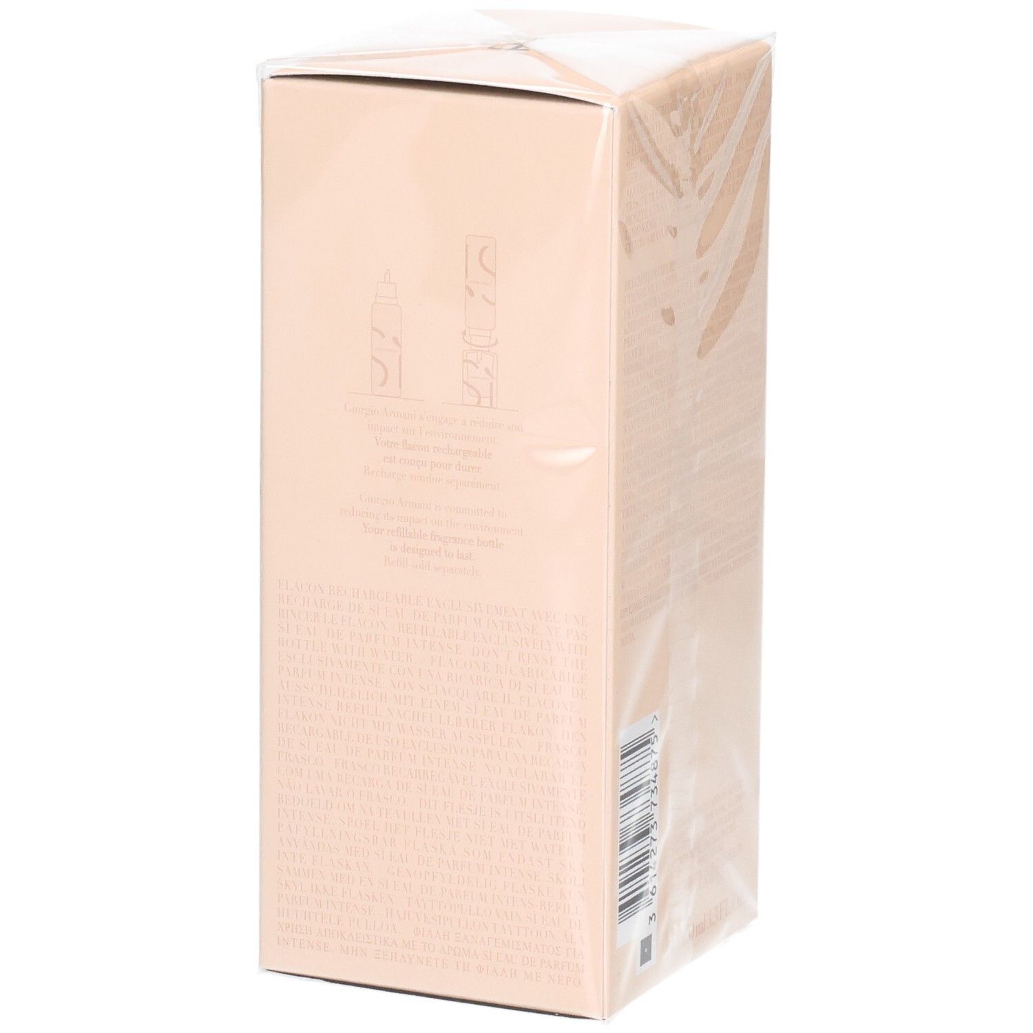 Giorgio Armani Sì Eau de Parfum Intense, 100ml, retro con testo.