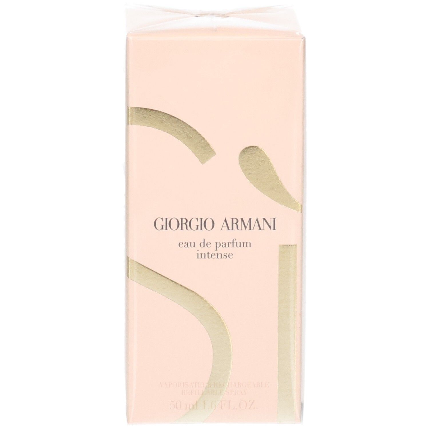 Confezione Giorgio Armani Sì Eau de Parfum Intense Ricaricabile 50 ml, fronte.