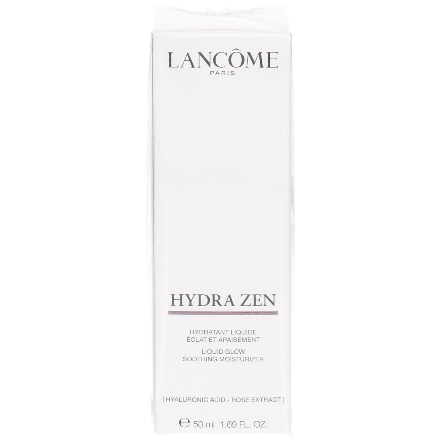 Fluido idratante Lancôme Hydra Zen, parte anteriore della confezione bianca.