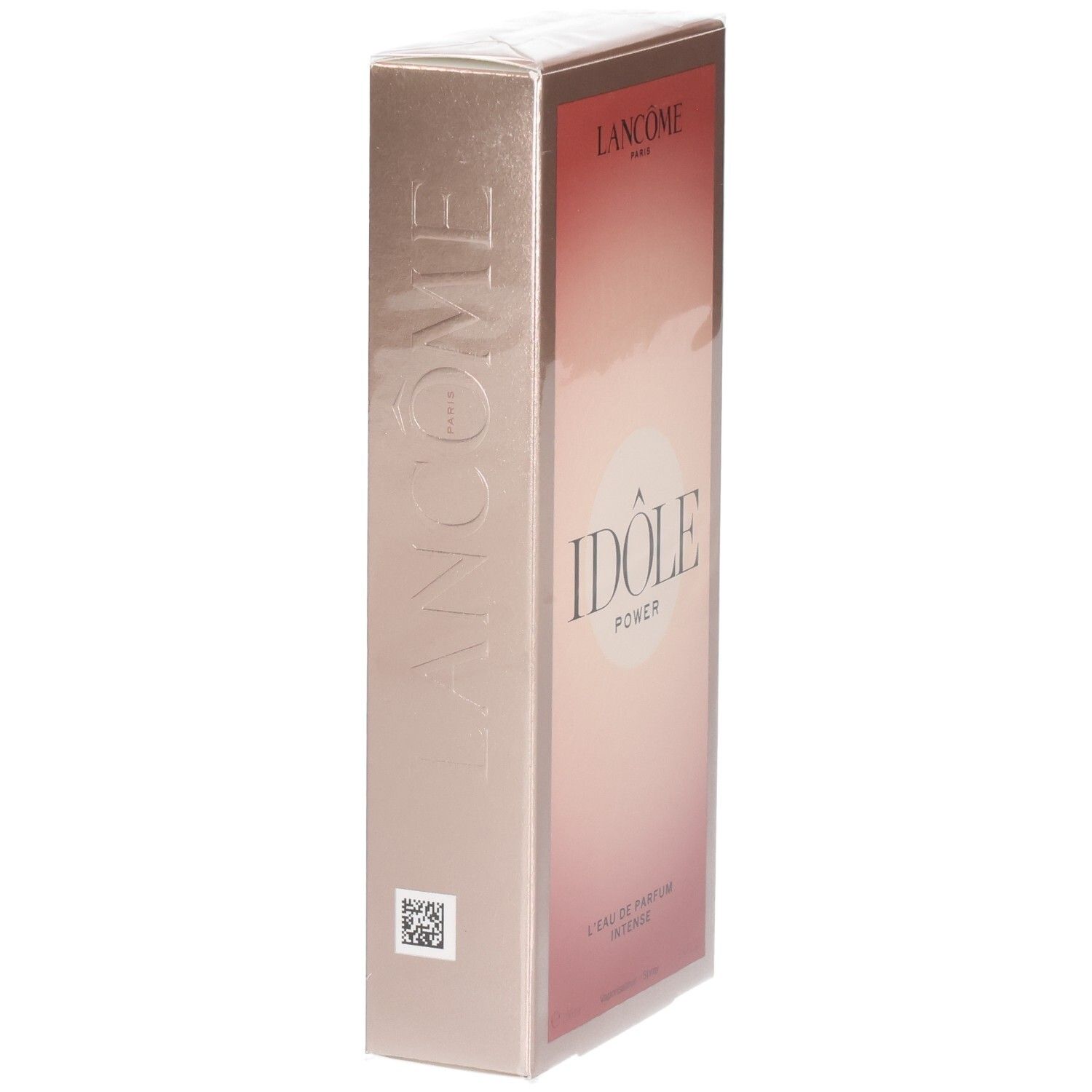 Confezione Lancôme Idôle Power Eau de Parfum Intense, lato con logo.