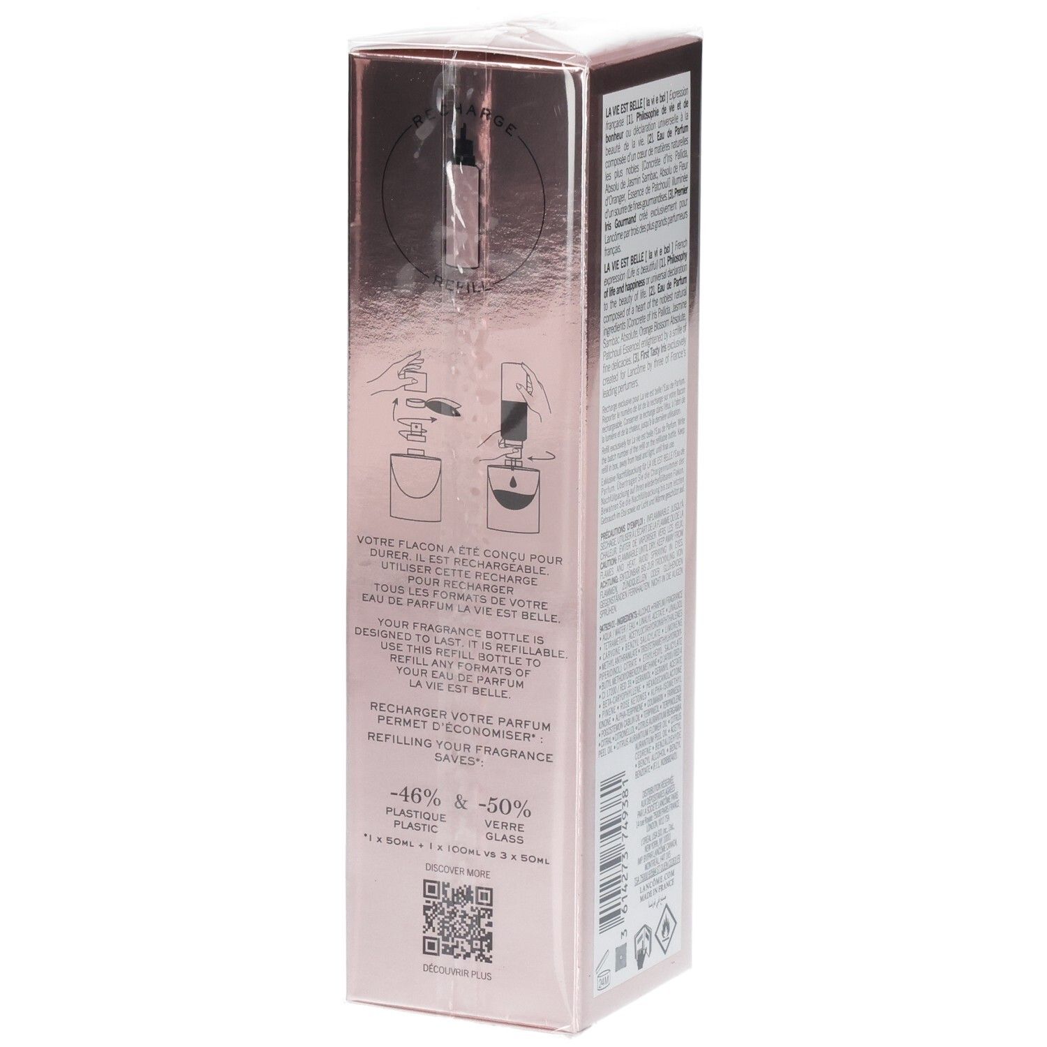 Lancôme La Vie Est Belle Eau de Parfum Ricarica, istruzioni per la ricarica.