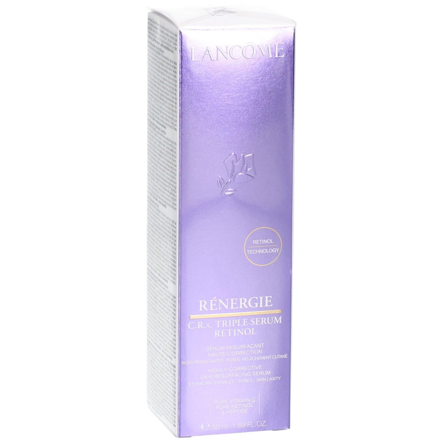 Confezione Lancôme Rénergie C.R.X. Triple Siero Retinolo. Contiene tecnologia Retinolo.