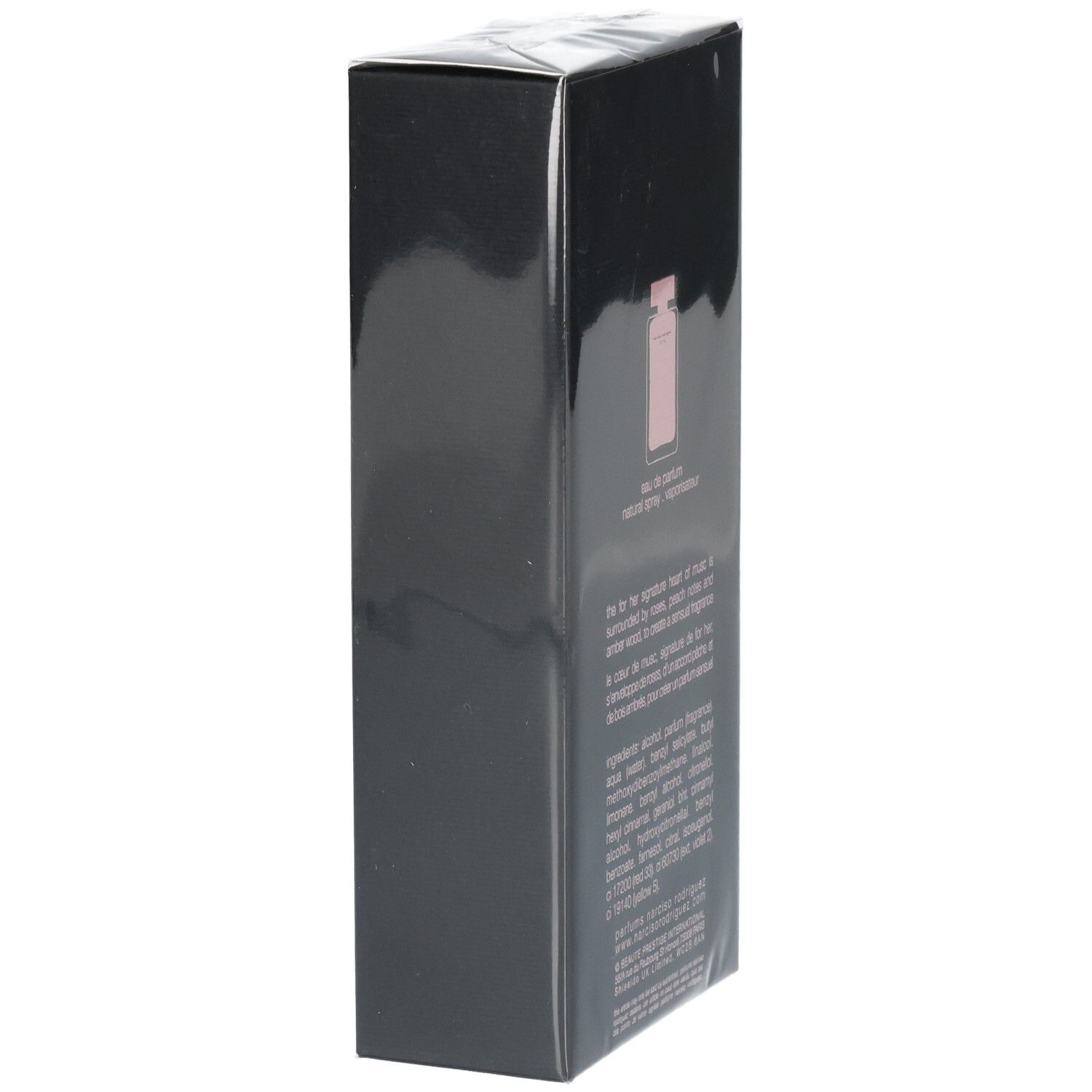 Confezione regalo Narciso Rodriguez For Her Eau de Parfum, 150 ml, vista laterale.