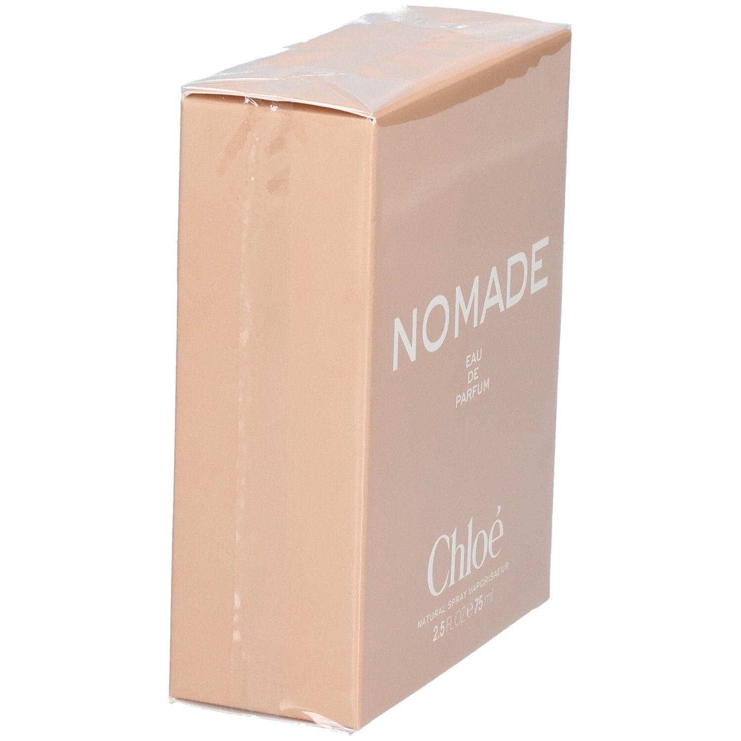 Chloé Nomade Eau de Parfum Spray 75ml confezione, vista laterale.