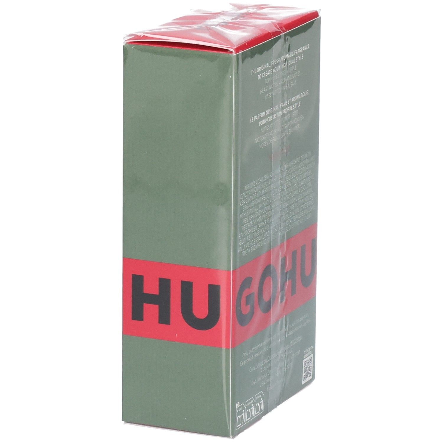 Confezione Hugo Boss Man Eau de Toilette, vista obliqua.