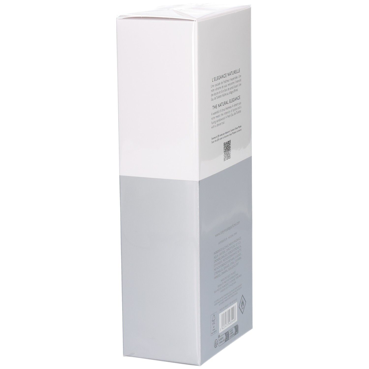 Scatola Issey Miyake L'Eau d'Issey Pour Homme Eau de Toilette, vista posteriore angolata.