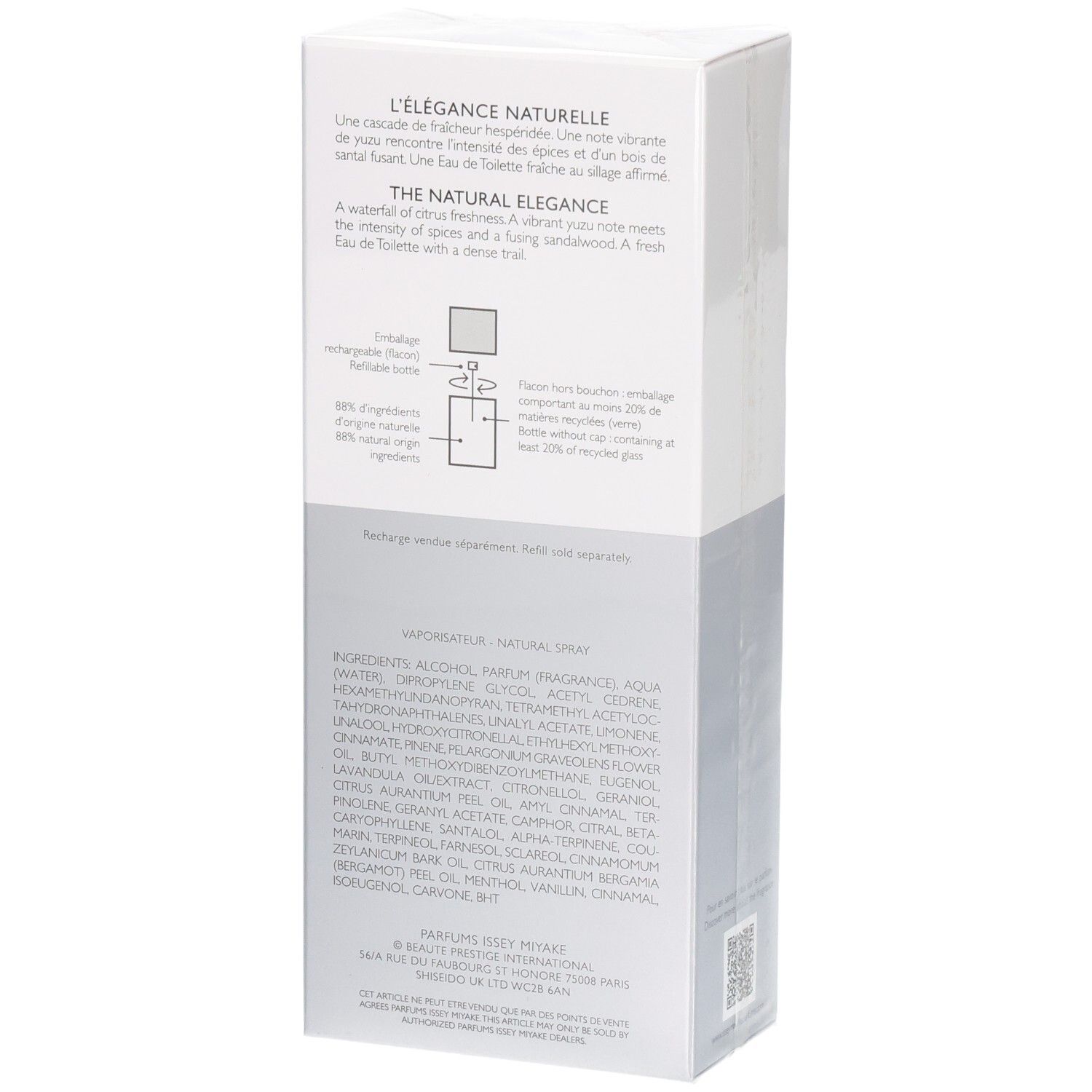 Scatola Issey Miyake L'eau d'Issey Pour Homme Eau de Toilette, lato.