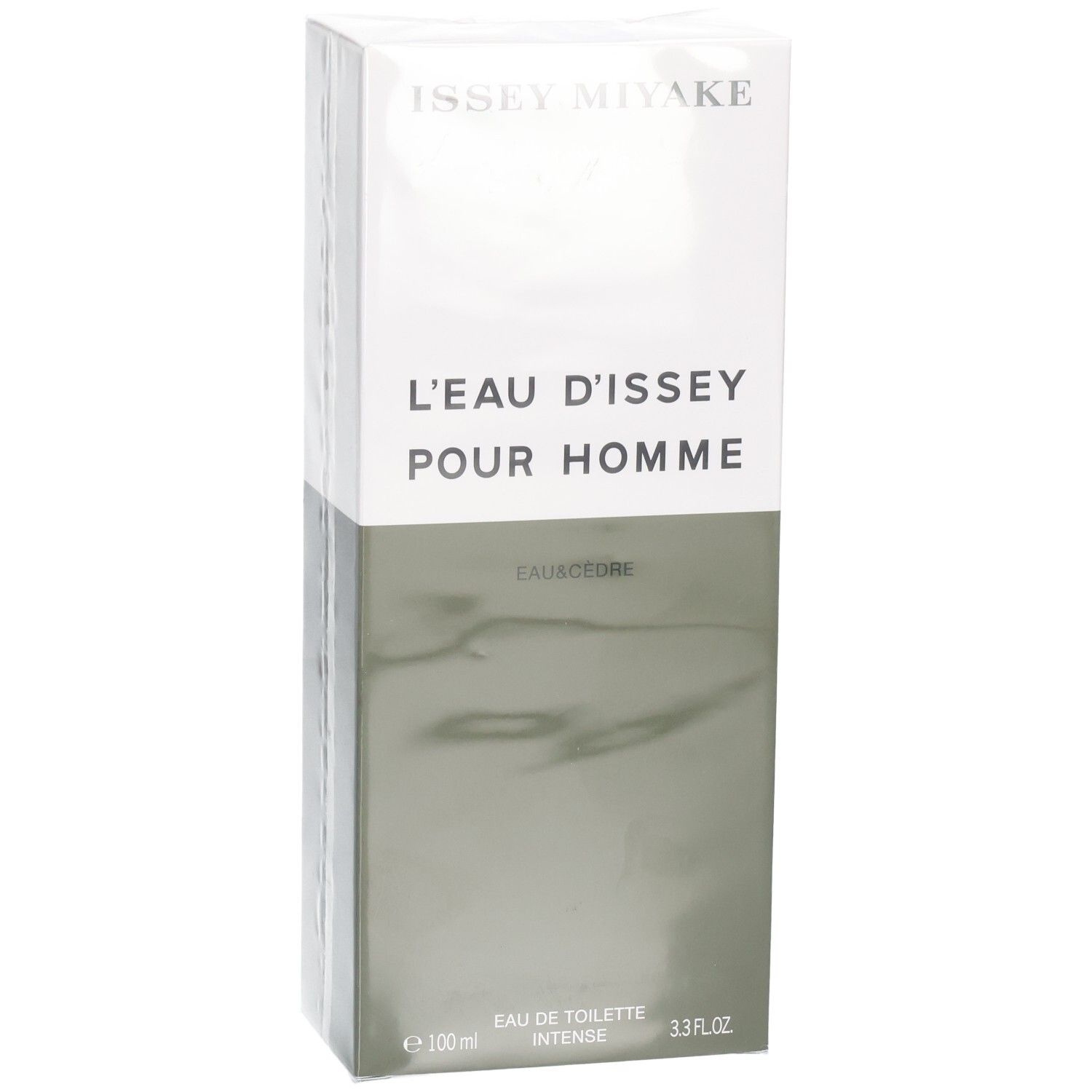 Issey Miyake L'Eau d'Issey Pour Homme Eau & Cèdre Eau de Toilette scatola, fronte con dettagli.