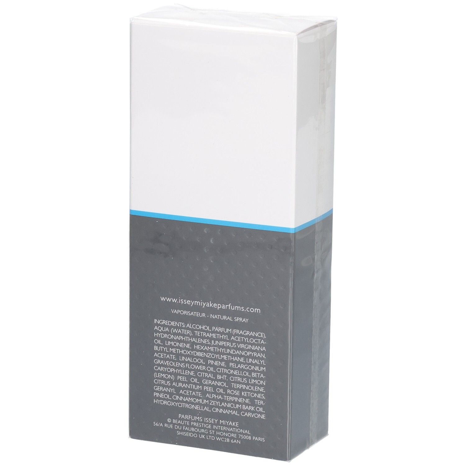 Issey Miyake L'Eau d'Issey Pour Homme Sport Eau de Toilette 50ml, retro con ingredienti.